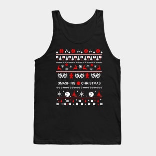 Ugly Christmas sweater pickleball Tank Top